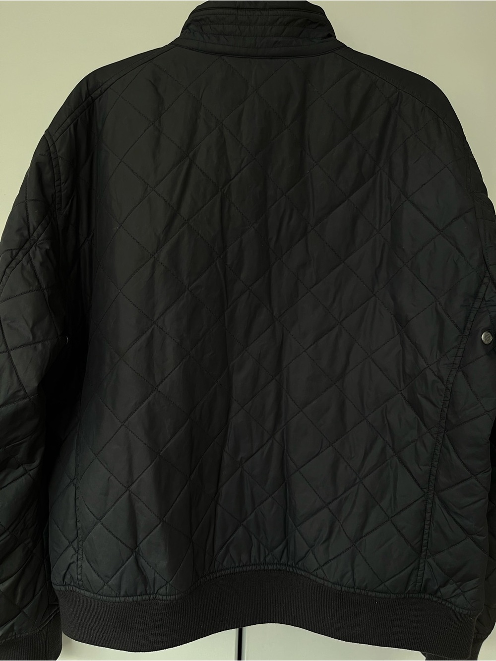 Polo by Ralph Lauren Black Quilted Bomber/Moto Jacket-XL - Picture 3 of 14